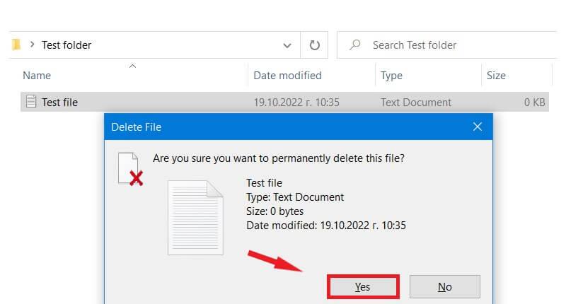 delete file dialog